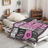 Blanket for Daughter Gifts - Just A Girl Who Loves Dance,” From Parents, Birthday, Christmas, Everyday Encouragement, Inspirational Dance-themed Blanket