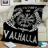 Blanket for Son Gifts, “Victory or Valhalla”, From Mom Dad, Birthday, Graduation, Christmas, Holiday, Motivational Inspirational