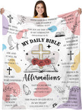 Blanket for Son Gifts, “My Daily Bible Affirmations”, From Mom and Dad, Birthday, Christmas, Everyday Encouragement, Inspirational
