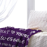 Blanket for Son Gifts, “Sometimes you forget that you’re awesome so this is your reminder”, From Mom Dad, Birthday, Christmas, Inspirational