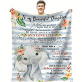 Blanket for Daughter Gifts - To My Beautiful Daughter When Life Gets Hard & You Feel All Alone - From Mom, Birthday, Graduation, Everyday Encouragement, Inspirational Motivational