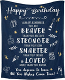 Blanket for Daughter Gifts, “Happy birthday to you”, From Mom Dad, Birthday Christmas Graduation Holiday, Inspirational Motivational