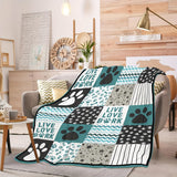 Gifts for Dog Lover Blanket - Live Love Bork - From Pet Parent, Birthday Christmas Everyday Encouragement, Inspirational Pets