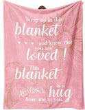 Blanket for Son Gifts, “Wrap up in this blanket and know that you are loved! This blanket is a hug from me to you”, From Parents, Birthday, Christmas, Everyday Encouragement, Inspirational