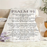 Gifts for Loved Ones Blanket - Psalm 91 Whoever Dwells in the Shelter of the Most High Will Rest - From Family, Birthday Christmas Holiday, Inspirational Faith
