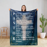 Gifts for Pastor Blanket - P is for the Preacher God called you to be,” From Congregation, Birthday, Christmas, Everyday Encouragement, Inspirational Motivational
