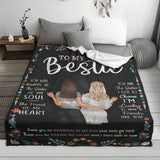 Gifts for Bestie Blanket - To My Bestie You Will Always Be The Sister Of My Soul The Friend Of My Heart,” From Friend, Birthday Christmas Everyday Encouragement, Inspirational