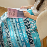 Blanket for Son Gifts, “Happy 1 Year Sober, Your Sobriety Is a Big Deal I Love You”, From Mom Dad, Birthday, Christmas, Motivational Inspirational