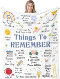 Blanket for Son Gifts, “Things To Remember”, From Parents, Birthday, Graduation, Everyday Encouragement, Inspirational Motivational