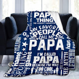 Gifts for Papa Blanket - It's a Papa Thing You Wouldn't Understand - From Children Grandchildren, Birthday Christmas Holiday, Inspirational Motivational