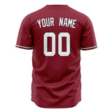 Custom Maroon Baseball Jersey (With White Color)