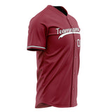 Custom Maroon Baseball Jersey (With White Color)