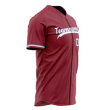 Custom Maroon Baseball Jersey (With White Color)