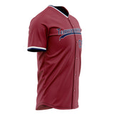 Custom Maroon Baseball Jersey (With White Color)