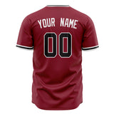 Custom Maroon Baseball Jersey (With Black Color)