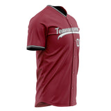 Custom Maroon Baseball Jersey (With White Color)