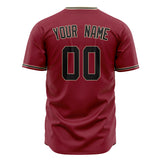 Custom Maroon Baseball Jersey (With Black Color)