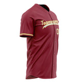 Custom Maroon Baseball Jersey (With Gray Color)