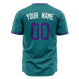 Custom Teal Baseball Jersey (With White Color)