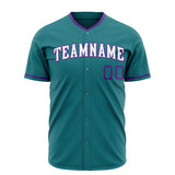 Custom Teal Baseball Jersey (With White Color)