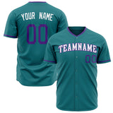 Custom Teal Baseball Jersey (With White Color)