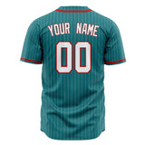 Custom Teal Baseball Jersey (With White White Pinstripe)