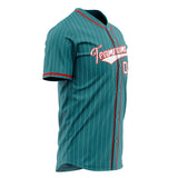 Custom Teal Baseball Jersey (With White White Pinstripe)