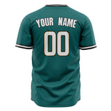 Custom Teal Baseball Jersey (With White Color)