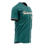 Custom Teal Baseball Jersey (With White Color)