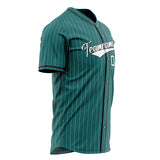 Custom Teal Baseball Jersey (With White White Pinstripe)
