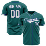 Custom Teal Baseball Jersey (With White Color)