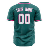 Custom Teal Baseball Jersey (With White White Pinstripe)