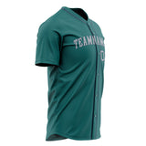 Custom Teal Baseball Jersey (With Gray Color)