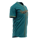 Custom Teal Baseball Jersey (With Black Black Pinstripe)