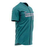 Custom Teal Baseball Jersey (With Gray Color)