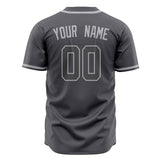 Custom Steel Gray Baseball Jersey (With Gray Color)