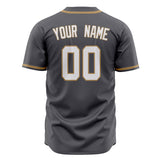 Custom Steel Gray Baseball Jersey (With White Color)