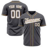 Custom Steel Gray Baseball Jersey (With White Color)