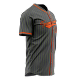 Custom Steel Gray Baseball Jersey (With Orange Neon Green)