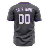 Custom Steel Gray Baseball Jersey (With White Color)