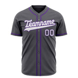 Custom Steel Gray Baseball Jersey (With White Color)