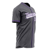 Custom Steel Gray Baseball Jersey (With White Color)