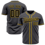 Custom Steel Gray Baseball Jersey (With Black Color)