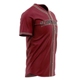 Custom Burgundy Baseball Jersey (With Black Color)