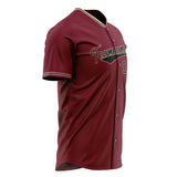 Custom Crimson Baseball Jersey (With Black Color)