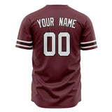 Custom Crimson Baseball Jersey (With White Color)