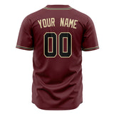 Custom Crimson Baseball Jersey (With Cream Color)