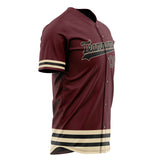 Custom Crimson Baseball Jersey (With Black Double Stripe)