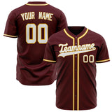 Custom Crimson Baseball Jersey (With White Color)