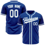 Custom Royal Baseball Jersey (With White Color)